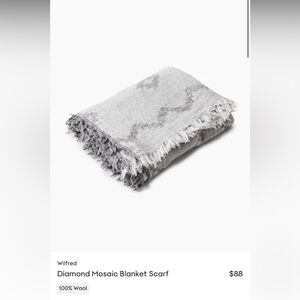 Aritzia diamond mosaic blanket scarf in grey